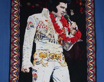 Manta de tapiz vintage de Elvis Presley, 1985, textil con licencia ATC