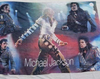 MICHAEL JACKSON TEXTILE Poster Flag Rare New Flag Mid 80S Jackson