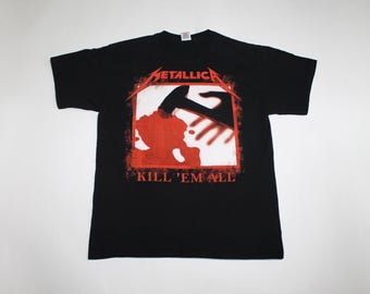 90's Vintage 1994 METALLICA Kill Em All T Shirt Large With Tultex