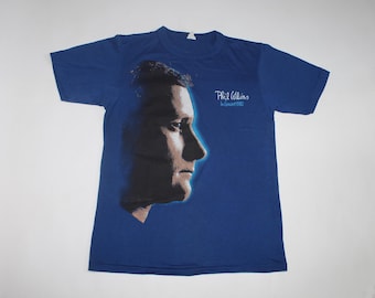 Vintage Phil Collins Tour T-Shirt – 1982 Concert Merch, Size S