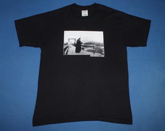 Vintage T-shirt met wishbone-asband, zeldzame rock-merchandise (maat M)