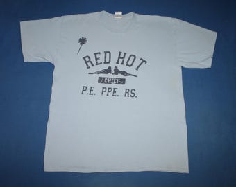 Vintage I Love RHCP Red Hot Chili Peppers T Shirt Tee Hanes Size