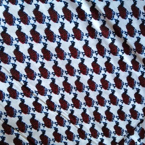 Motif d'oiseau africain d'Ankara, tissu imprimé en coton, masque de quartier gras, fabrication artisanale de patchwork