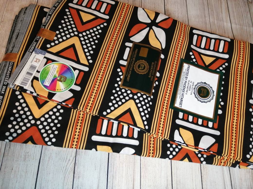 Cotton African Bogalan Mudcloth Geometric Print Fabric Fat | Etsy UK