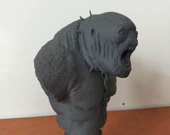 Cave Troll Bust - 3d Print - Lord of the Rings