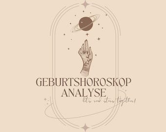 Birth chart analysis • Birthchart reading • Personal horoscope • Astrological birth chart • Soul map • Horoscope interpretation