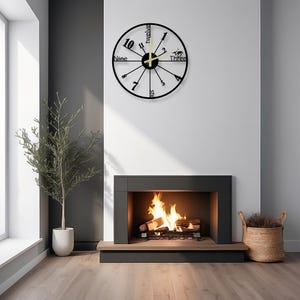 Large Wall Clock, Wall Clock Decorative, Wall Clock Modern, Midcentury Modern, Wall Clock for Livingroom