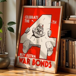 WWII War Bonds Art Print: Patriotic Military Propaganda Decor