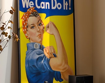 Rosie the Riveter Art Print: WWII Feminist Home Decor