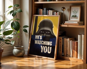 1940s 'He's Watching You' WWII Espionage Poster – Vintage Reproduction, 24x32