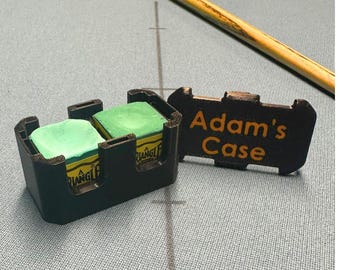 Personalised Pool Chalk Case – Custom Snooker Chalk Holder, Holds 2 Chalks, Pool Player Gift, Billiards Accessory
