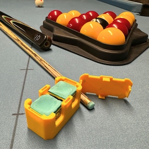 Pool Cue Chalk Holder – Holds Two Chalks, Snap Lid – Billiards Accessories