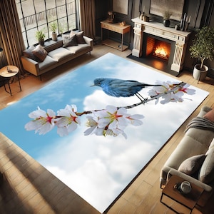 Living room rug, Home Decor Rug, Area Rug, Non Slip Rug, Modern Rug,  Bird, Bird Rug, Area,Custom Rug, Carpet,Rug