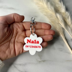 Personalized dog or cat medal, pretty cloud-shaped animal identifier medal, choice of colors for the collar