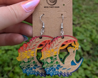 Pride Collection - Floral Cat Earrings