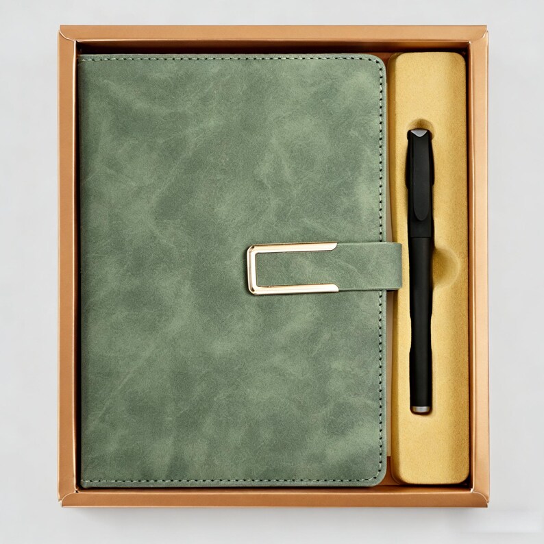 Custom Engraved Notebook With Pen, Leather Notebook Set, End of Year ...