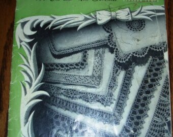 vintage crochet patterns ...EDGINGS 100 OLD and New FAVORITES Patterns leaflet pattern ...