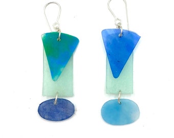 Recycled plastic earrings