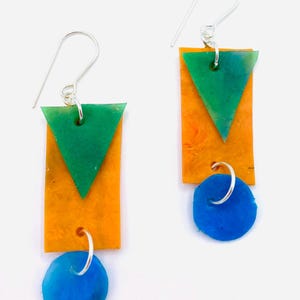 Recycled plastic earrings