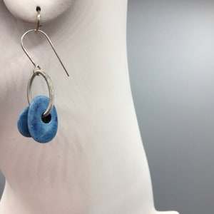 Ceramic earrings with piano wire available in 2 colours image 6