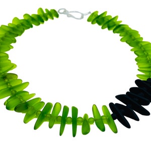 Recycled glass necklace