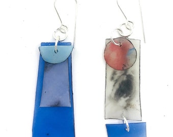 Recycled plastic earrings