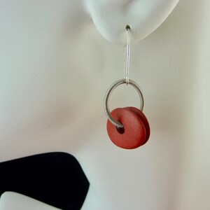 Ceramic earrings with piano wire available in 2 colours image 5