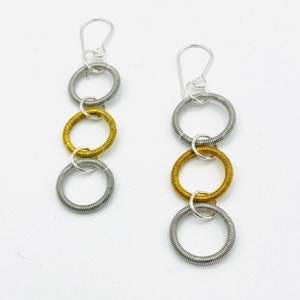Piano wire earrings image 1