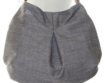 Bolso Hobo - Lona Gris