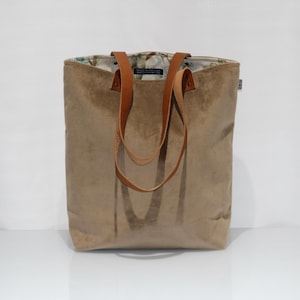 Sac fourre-tout - Camel velouté