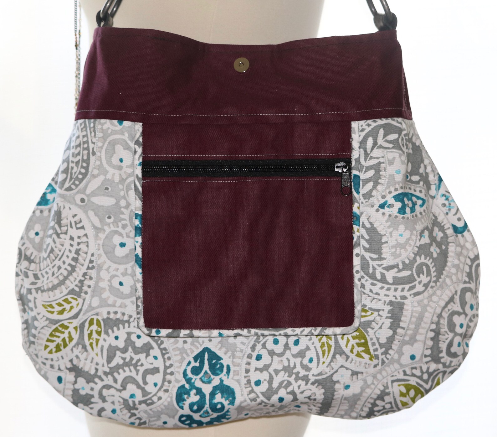 Hobo Bag CLEARANCE Plum Canvas Etsy India