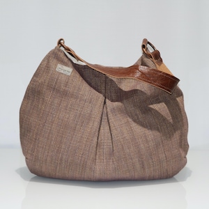 Hobo Bag - Mauve Canvas
