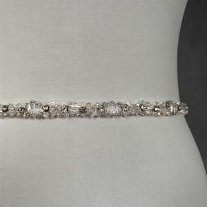 Rhinestone Bridal Belt, Wedding Dress Belt, Elegant Wedding Belt Sashes, Diamond Ribbon Belts for Women Bridal Bridesmaid, 0,60&quot; 1,5cm Wide