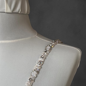 Hochzeitskleid Riemen, Braut Riemen, Perlen Riemen, schmale Riemen, dünne Hochzeitskleid Riemen, anbringbare Brautjungfer Riemen, 1,5 cm breit
