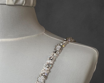 Elegant Beaded Wedding Dress Straps, Bridal Bridesmaid Straps