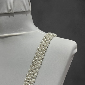 Beaded Wedding Straps, Wedding Dress Straps, Beaded Straps, Sparkly Straps, Detachable Straps, Bridal Shoulder Accessories, 25mm Wide