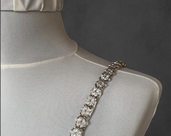 Elegant Beaded Wedding Dress Straps, Bridal Gown Accessories