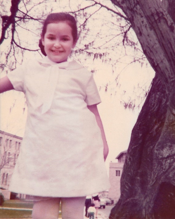 Vintage White Eyelet Cotton Girl's Dress - 1974 - image 5