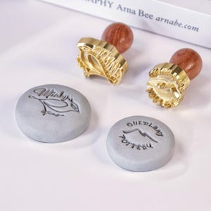 Custom Ceramic Signature Stamp, Personalized Clay Stamp, Custom Pottery Maker Stamp, Pottery Signature Tool, Gift For Him