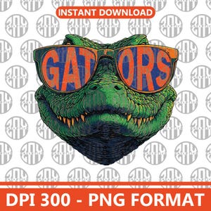 Vintage Gators Football Mascot PNG | Gators Basketball Lovers | Sublimation print File transparent background | Instant download