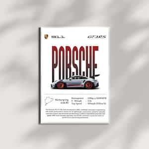 Porsche 911 GT3 RS Poster | Digital Download | High-Quality Printable Decor | Poster | Home & Garage Decor | Stylish Car Print | Wall Decor