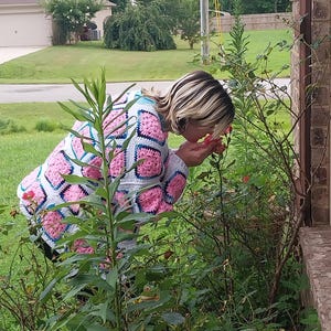 crochet ganny square cardigan