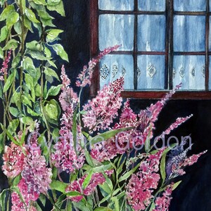 Buddleia Blossoms - Original 9.5&quot; x 13.5&quot; Watercolor Painting by Cynthia Gordon