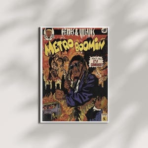 "Metro Boomin ""Helden&Schurken"" Retro Wandposter."