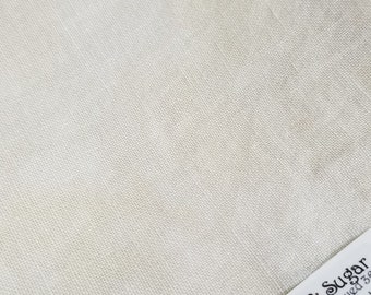 CREAM and SUGAR premium hand dyed cross stitch fabric 100% Linen ( 28 - 32 - 36 - 40) count Fat Eighth by Fiber on a Whim