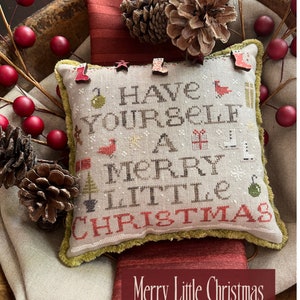 MERRY LITTLE CHRISTMAS counted cross stitch pattern by Shakespeares Peddler - holiday embroidery