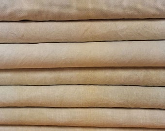 MOONSTONE premium hand dyed cross stitch fabric 100% Linen (28 - 32 -36- 40) count Fat Eighth by Fiber on a Whim