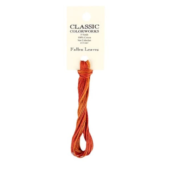 PICK ONE E - F - G  Classic Colorworks • 6-Strand Embroidery Floss for Cross Stitch, Hand-Dyed Cotton • 5 Yard Skein