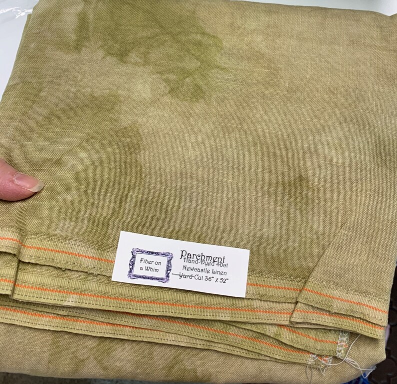 PARCHMENT premium hand dyed cross stitch fabric 100 Linen Etsy