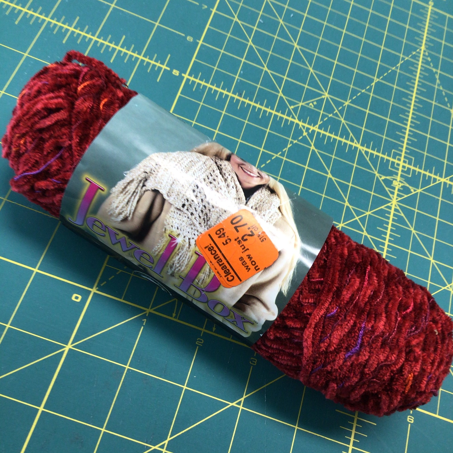 JEWEL BOX Chenille Red variegated yarn by Caron lot of 5 Etsy